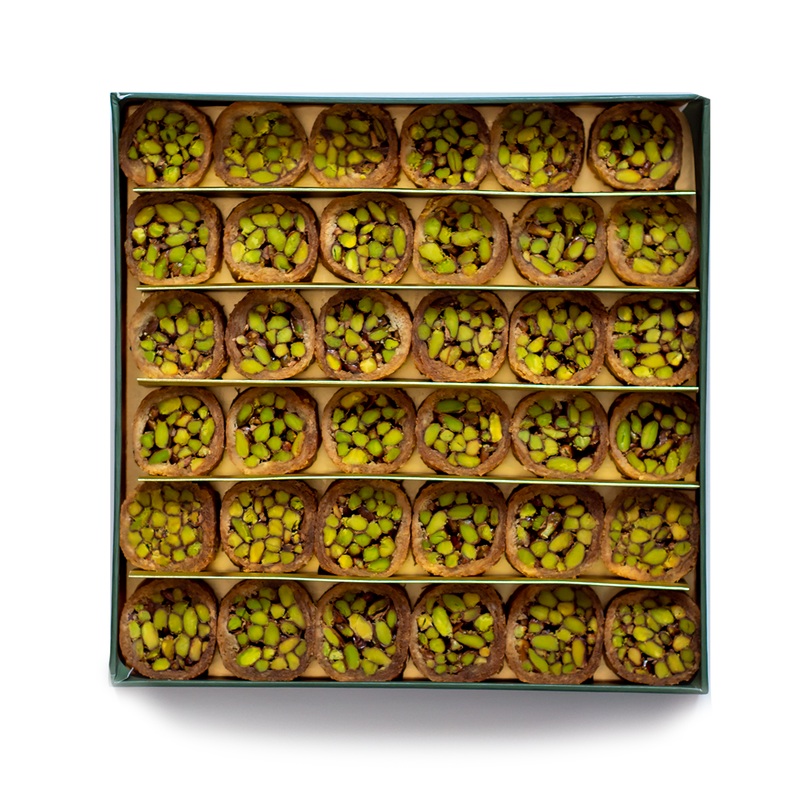 Pistachio And Kadayif Arabic Burrata Dessert  Handmade Middle Eastern Sweet With Premium Pistachios & Natural Butter