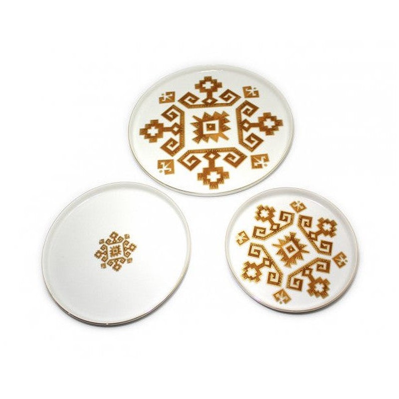 Porland Arabesque Orange Pattern Service Presentation Set
