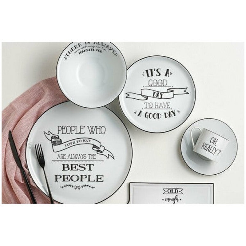 Porland Be Happy Cake-Tea Set for 6 Persons 19 Pieces