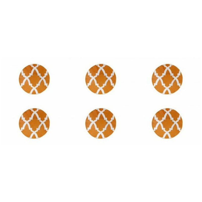 Porland Morocco Orange Ergonomic Tea Plate 12cm Set of 6 04AP021487