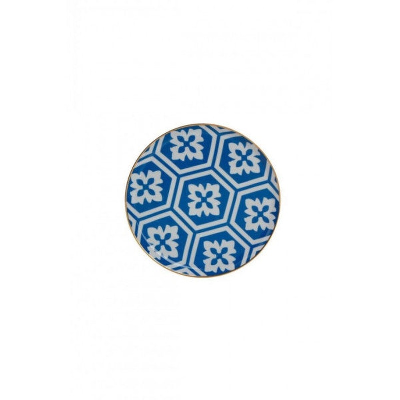 Porland Morocco Pattern Blue Flat Plate 20cm