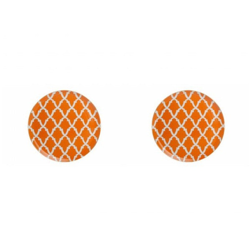 Porland Morocco Pattern Orange Flat Plate 28cm 2pcs