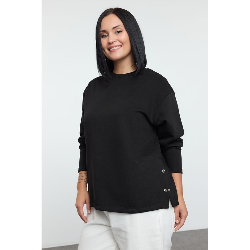 Curve Women's Straight Long Regular Plus Size Sweatshirt
