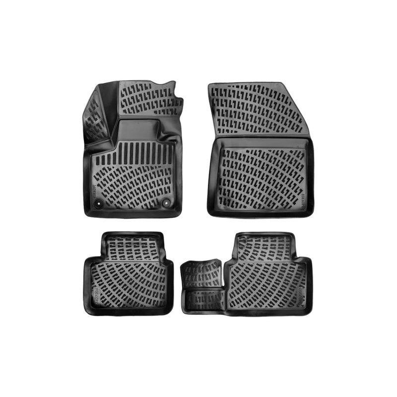 Peugeot 5008 2017- 3D Black Floor Mat Set