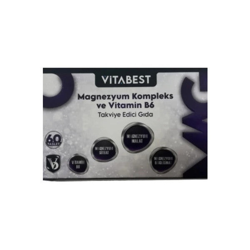 Vitabest Magnesium Complex And Vitamin B6 60 Tablets