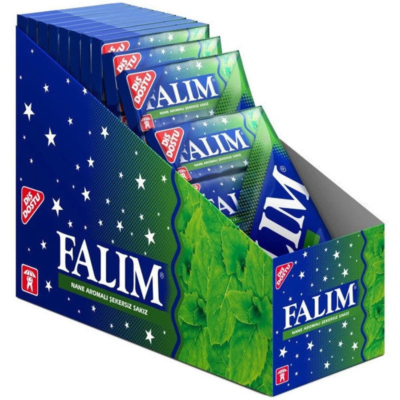 Falim 5 Pack Mint Flavored Gum 35Gr 20 Pieces