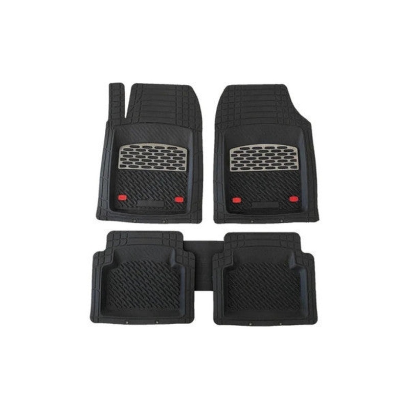 Floor Mats for Ford Escort Chrome Carbon Car Mat TPE Rubber Waterproof