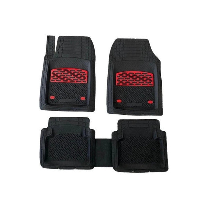 Floor Mats for Ford Ka Chrome Red Car Mat TPE Waterproof Heavy Duty
