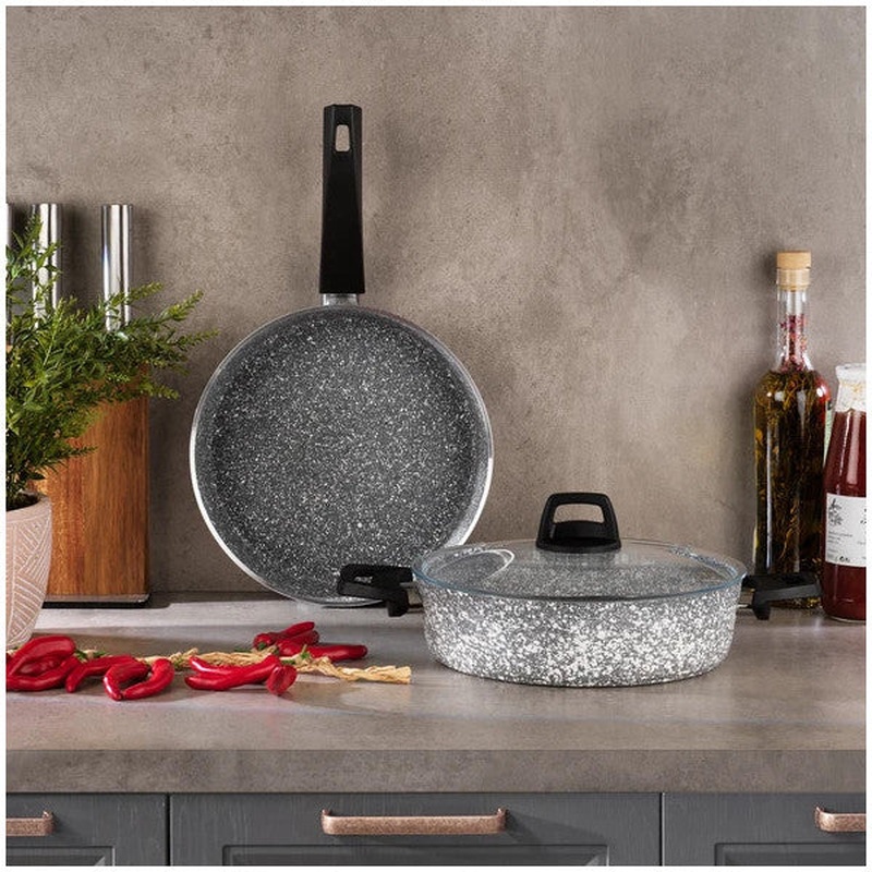 Schafer Eternal 2 Piece Set Low Pot 26Cm + Pan 26Cm-Grey
