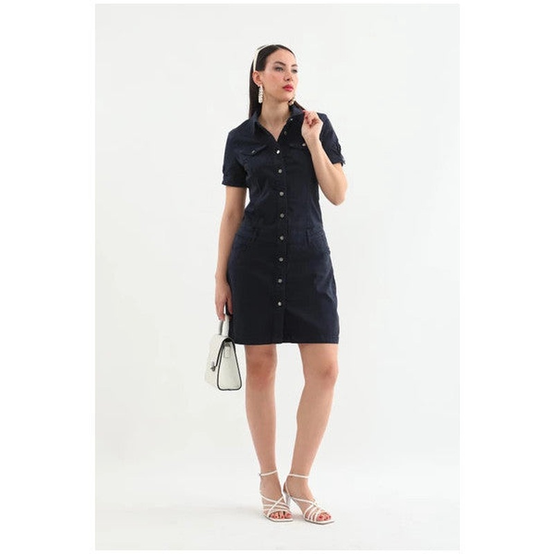 Women's Buttoned Jean Dress
