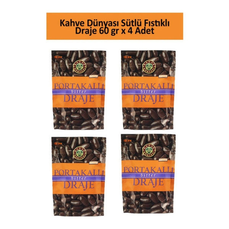 Kahve Dnyas Orange Bitter Dragee 60 Gr X 4 Pieces