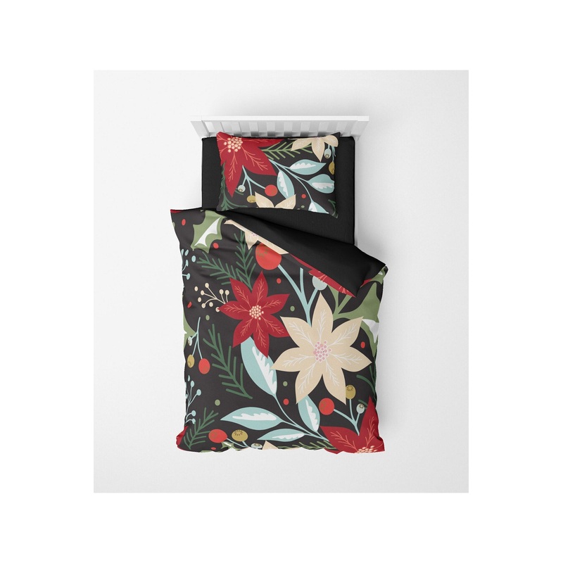 3D Digital Print Micro Satin Single Duvet Cover Set Flower Patterned | Bedding Set, Bedroom Decor