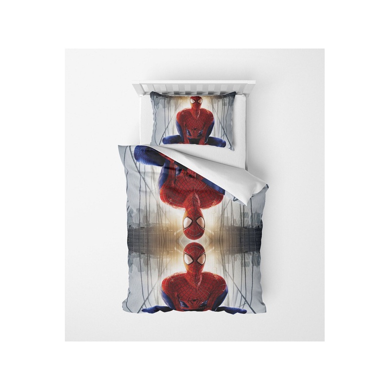 3D Digital Print Micro Satin Single Duvet Cover Set Sipederman Patterned