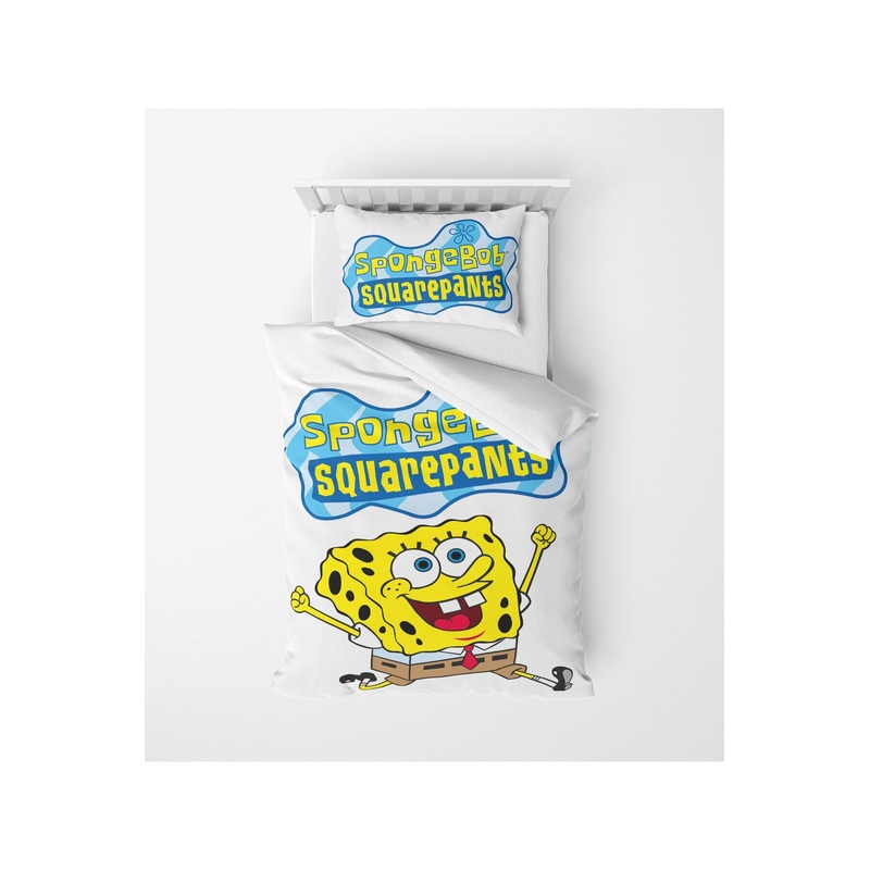 3D Digital Print Micro Satin Single Duvet Cover Set Spongebob 1 Patterned