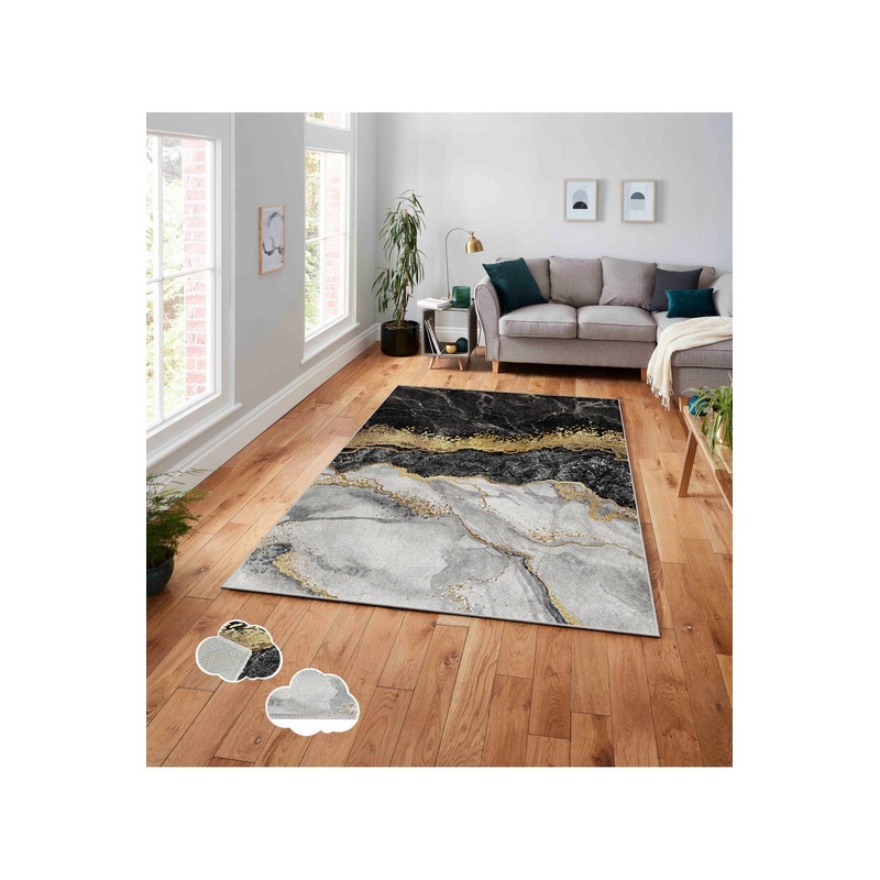 3D Digital Printing Marble Pattern Non Slip Base Carpet | Washable & Stain Resistant | Cozy Home Decor Gift