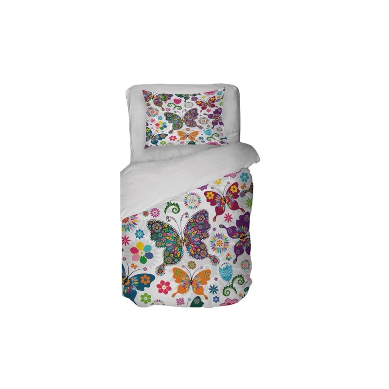 Butterfly 3D Digital Print Single Duvet Cover Set | Duvet Cover And 1 Pcs Pillowcase | Bedding Set, Bedroom Decor