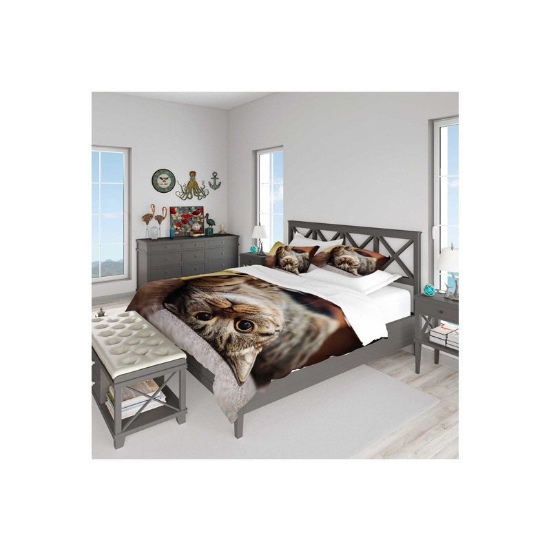Cat 3D Digital Printing Double Duvet Cover Set | Duvet Cover And 2 Pcs Pillowcases | Bedding Set, Bedroom Decor