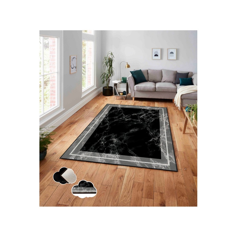 D Digital Printing Panel Marble Pattern Non Slip Base Carpet