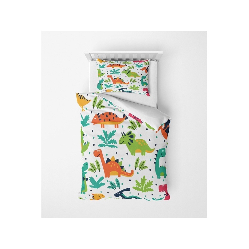 Dinasaour Digital Print Single Duvet Cover Set | Duvet Cover And 1 Pcs Pillowcase | Bedding Set, Bedroom Decor