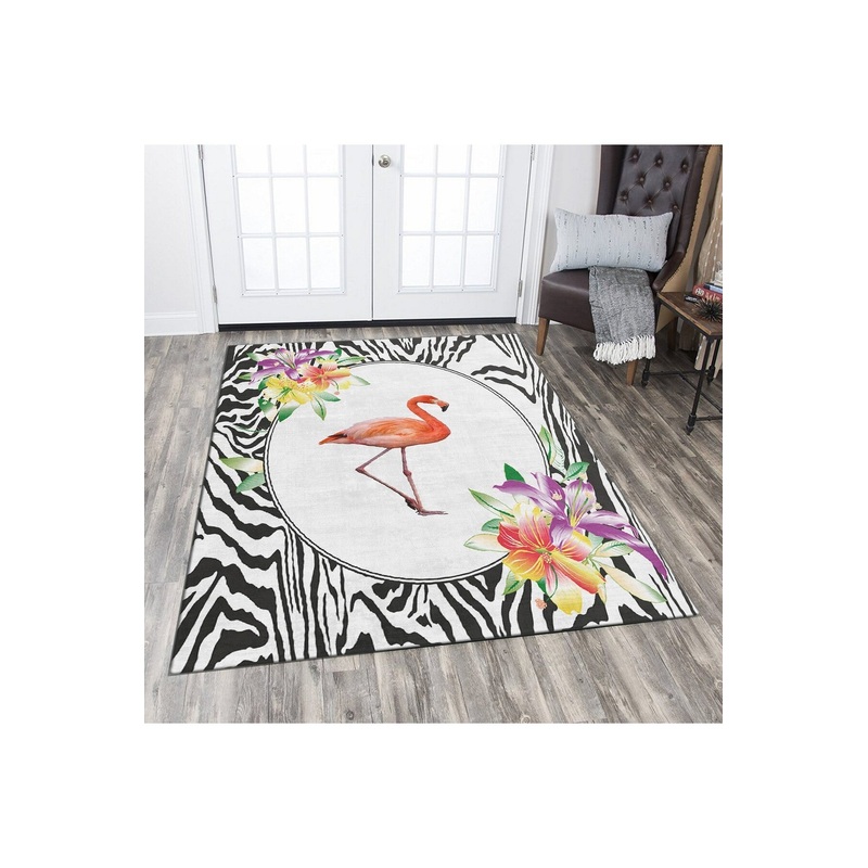 Flamingo Figured D Digital Printing Non Slip Base Children's Room Carpet