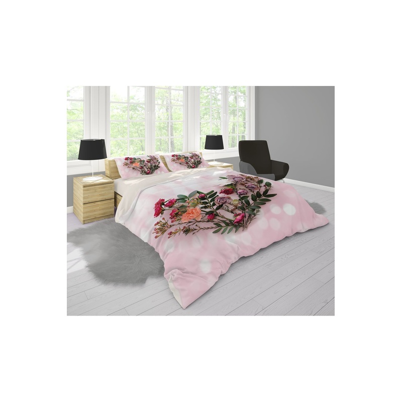 Flower 3D Digital Printing Double Duvet Cover Set | Duvet Cover And 2 Pcs Pillowcases | Bedding Set, Bedroom Decor