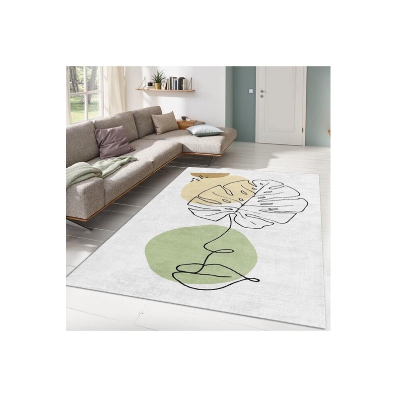 Leaf Face Digital Printed Carpet