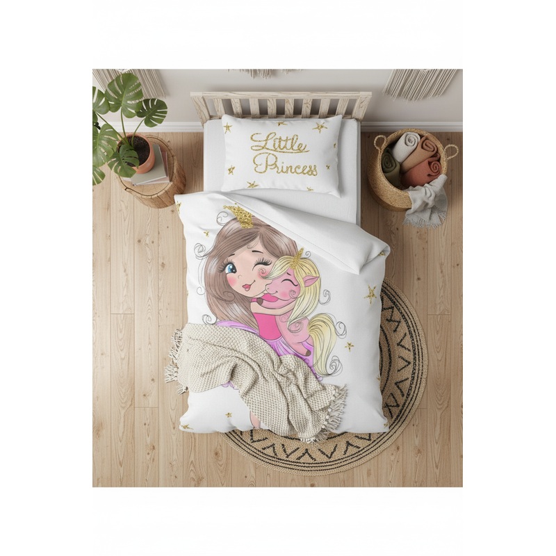 Little Princesses 3D Digital Printing Single Duvet Cover Set | Duvet Cover And 1 Pillowcase