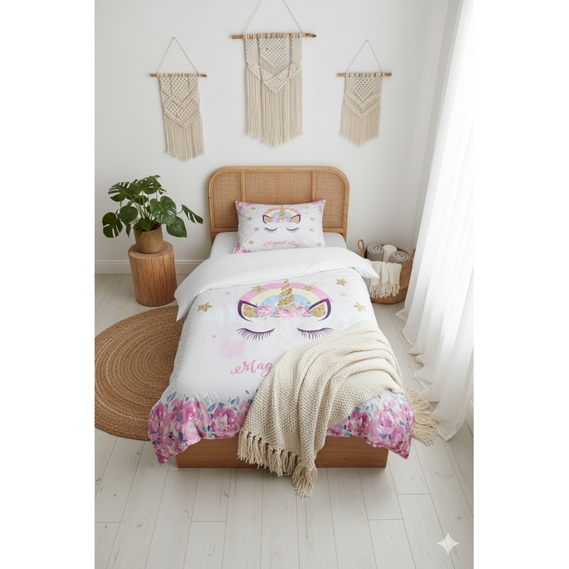 Magical Day 3D Digital Printing Single Duvet Cover Set | Duvet Cover And 1 Pcs Pillowcase | Bedding Set, Bedroom Decor