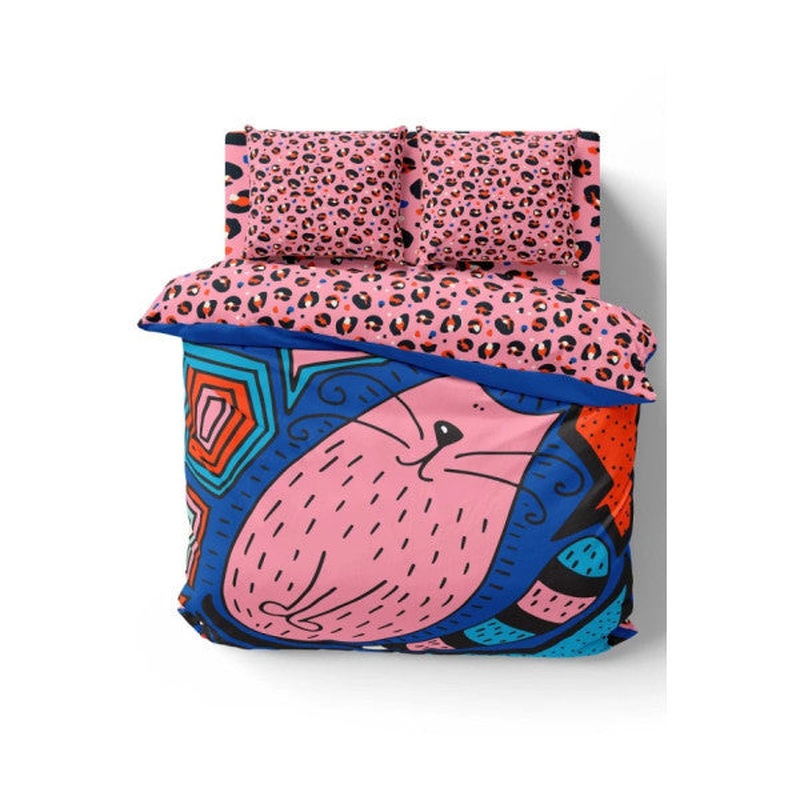 Mr Pink Double Duvet Cover Set