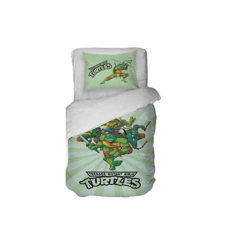 Ninja Turtless 3D Digital Print Single Duvet Cover Set | Duvet Cover And 1 Pillowcase