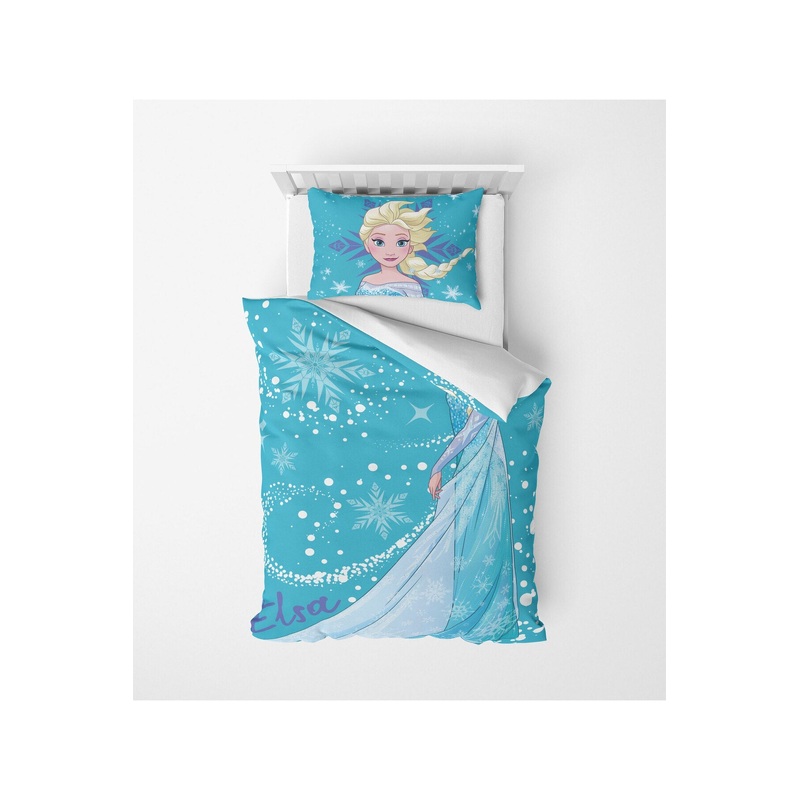 3D Digital Print Micro Satin Single Duvet Cover Set Frozen Elsa Patterned