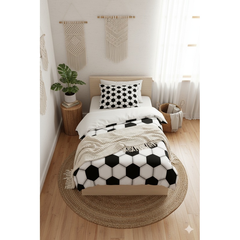 Black And White 3D Digital Print Single Duvet Cover Set | Duvet Cover And 1 Pcs Pillowcase | Bedding Set, Bedroom Decor