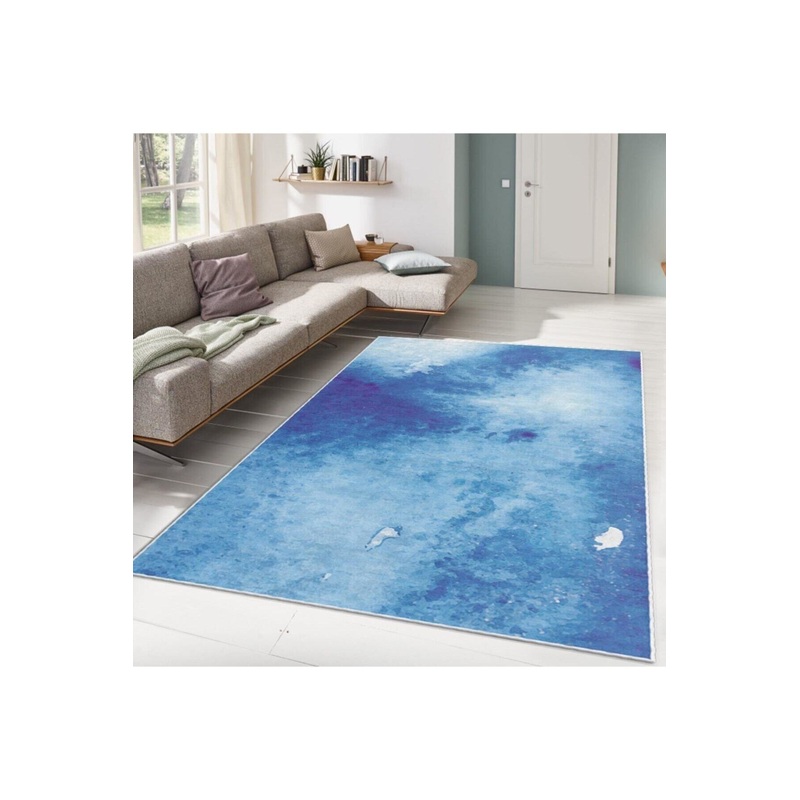 Blue Cloud Themed Digital Printed Carpet