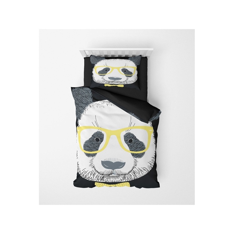 Cartoon Panda 3D Digital Printing Single Duvet Cover Set | Duvet Cover And 1 Pcs Pillowcase | Bedding Set, Bedroom Decor