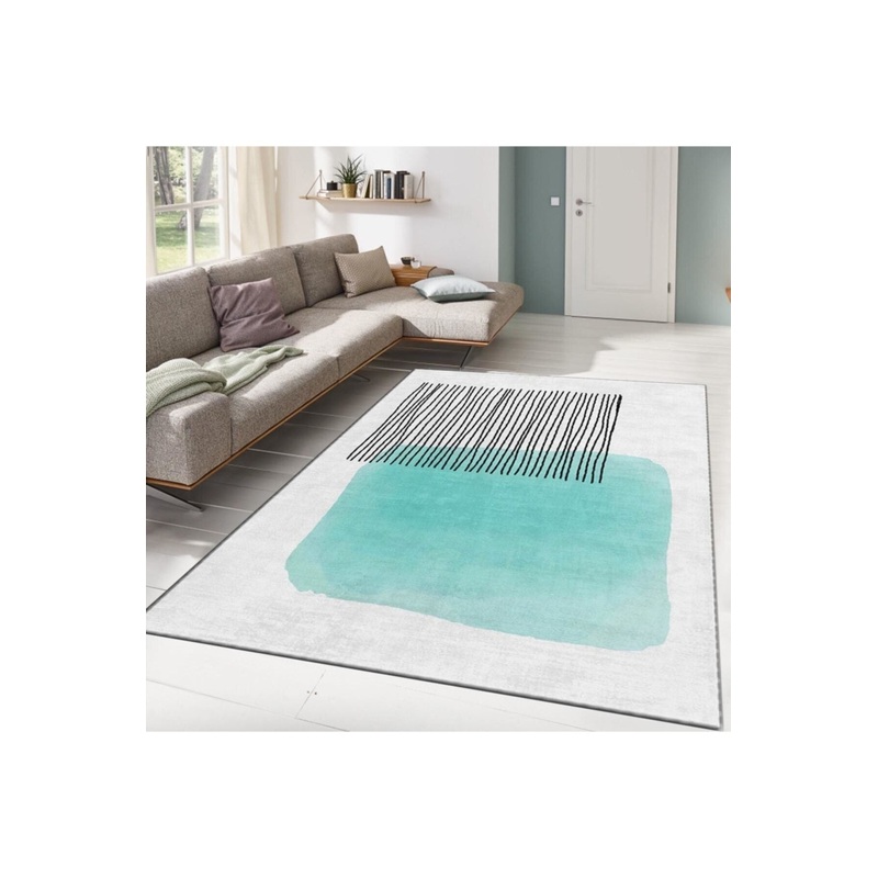 Digitally Printed Carpet With Abstract Line Motif