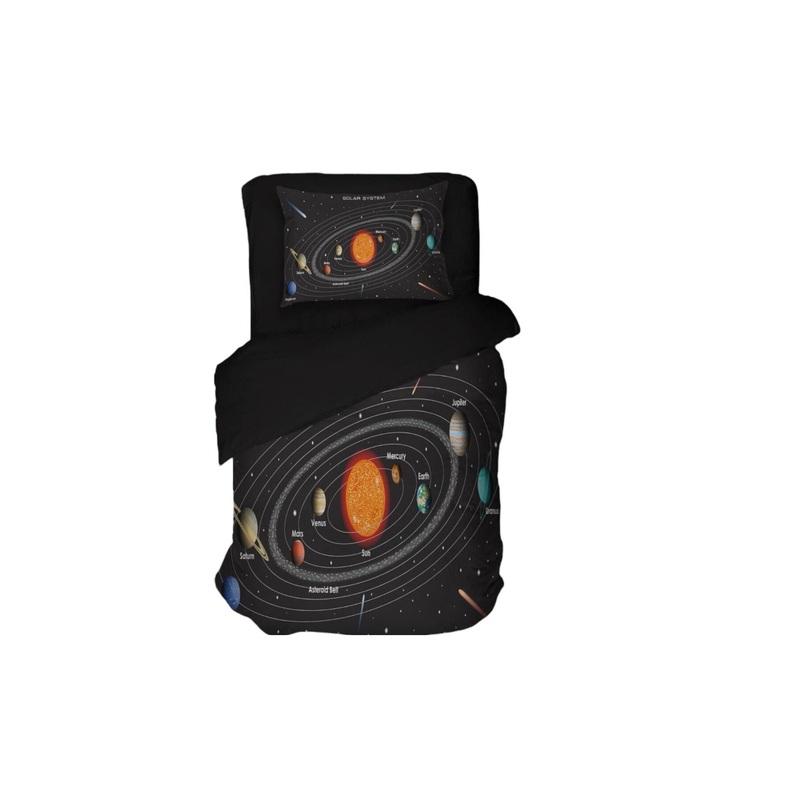 Galaxy 3D Digital Printing Single Duvet Cover Set | Duvet Cover And 1 Pcs Pillowcase | Bedding Set, Bedroom Decor