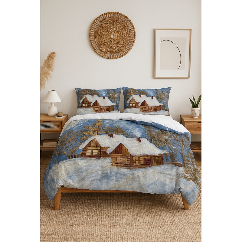 Home Landscape 3D Digital Printing Double Duvet Cover Set (Duvet Cover And 2 Pillowcases)