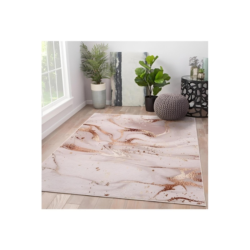 Pink Watercolor Patterned Digital Printed Carpet