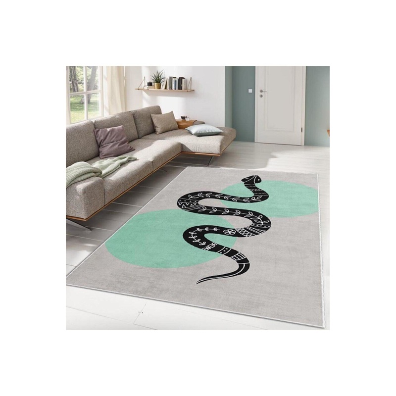 Snake Motif Digital Printed Carpet