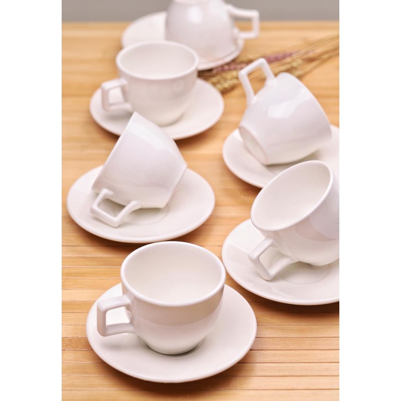 Atbyhome Nordic Ceramic 6-Piece Coffee Cup Set  White