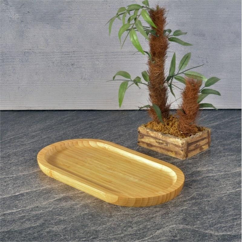 Bamboo Oval Double Oil Bottle Stand - Small