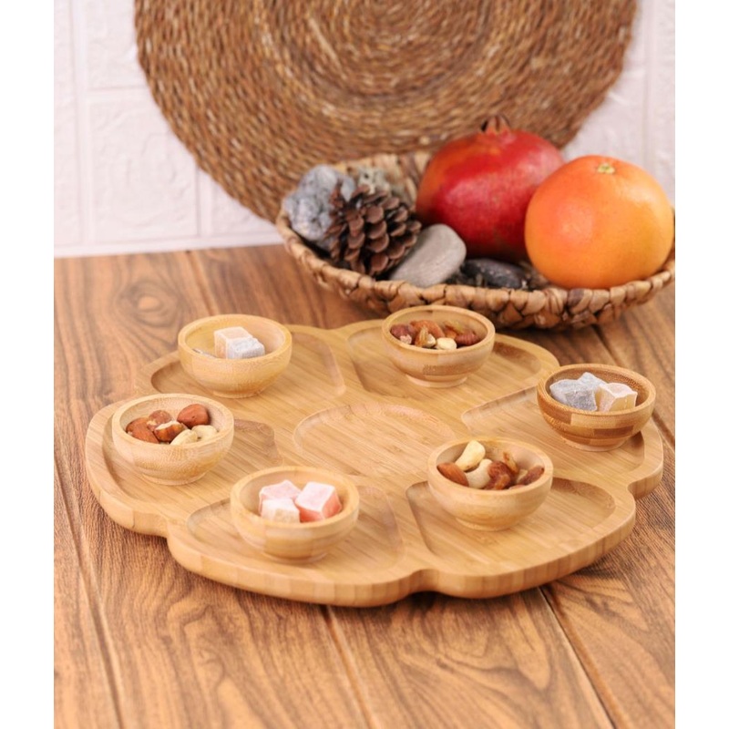 Bambum - 7 Piece Mini Sauce Bowl Rotating Serving Plate