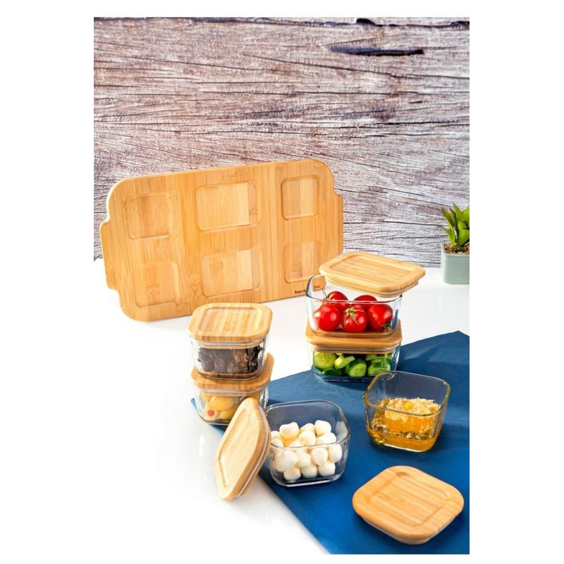 Bambum Enzo - 13 Piece Glass Breakfast Set