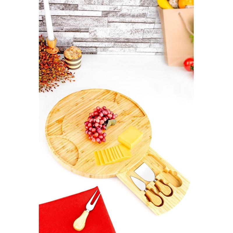 Bambum Oasis - 4 Piece Footed Cheese Serving Plate