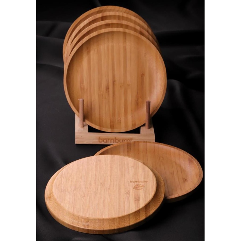 Bambum Penne Serving Plate Round 25 Cm - Set Of 6