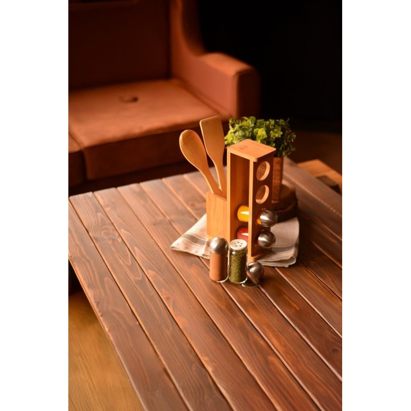 Bambum Sital - 4-Piece Spice Jar With Spoon Holder