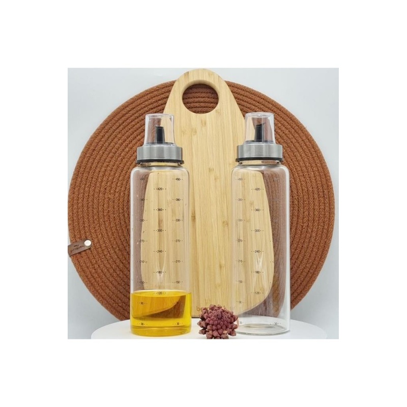 Damla Double Dripless Glass Oil And Vinegar Bottle