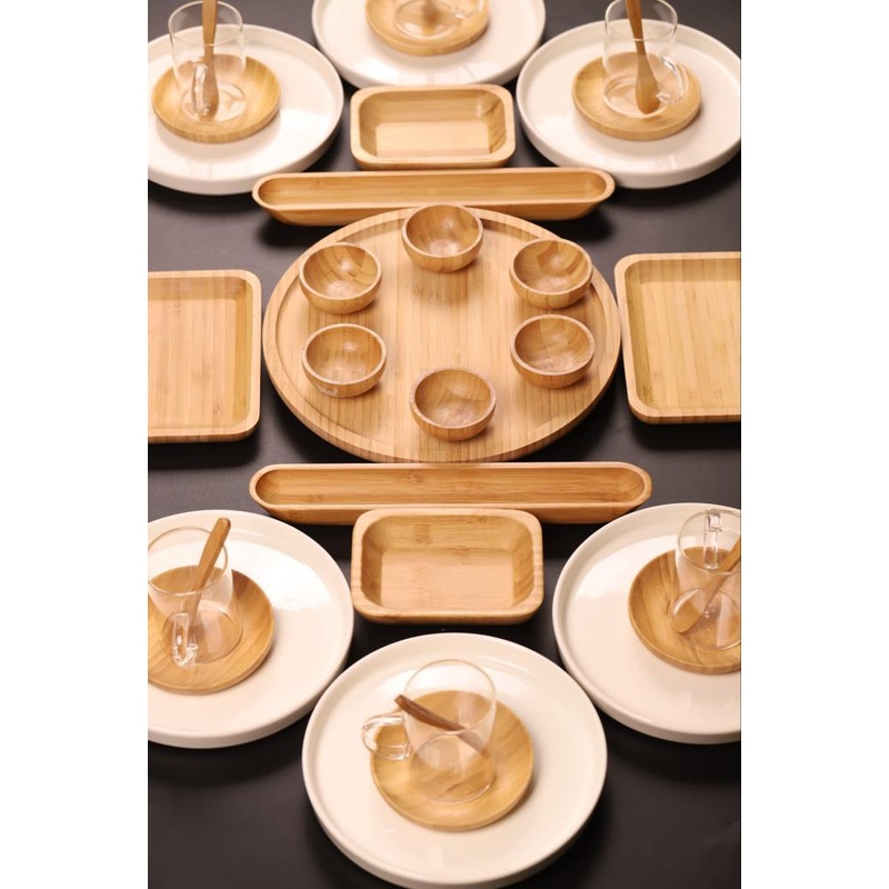 Atbyhome Kira 37 Piece Ceramic Breakfast Set - Luxury Breakfast Serving Set