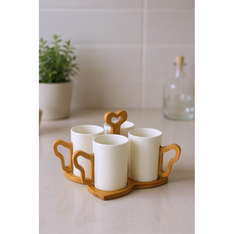 Bamboo Fugu - Bamboo Stand 4'd Cup Set