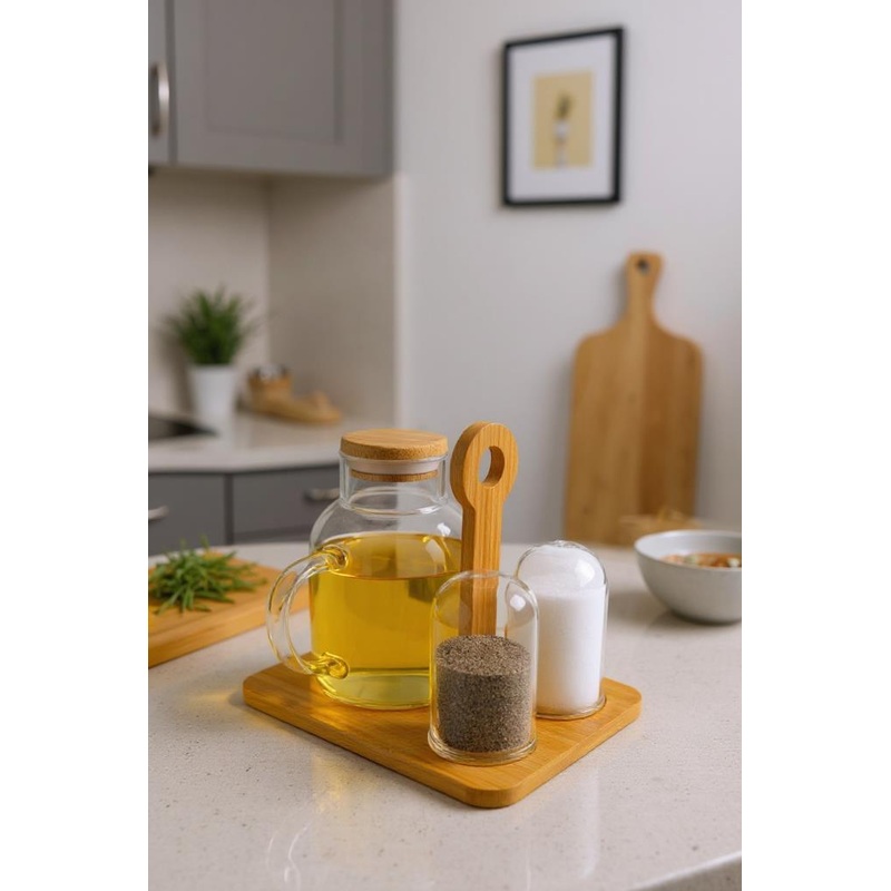 Bambum Fiora - Oil, Vinegar, Salt & Pepper Shakers